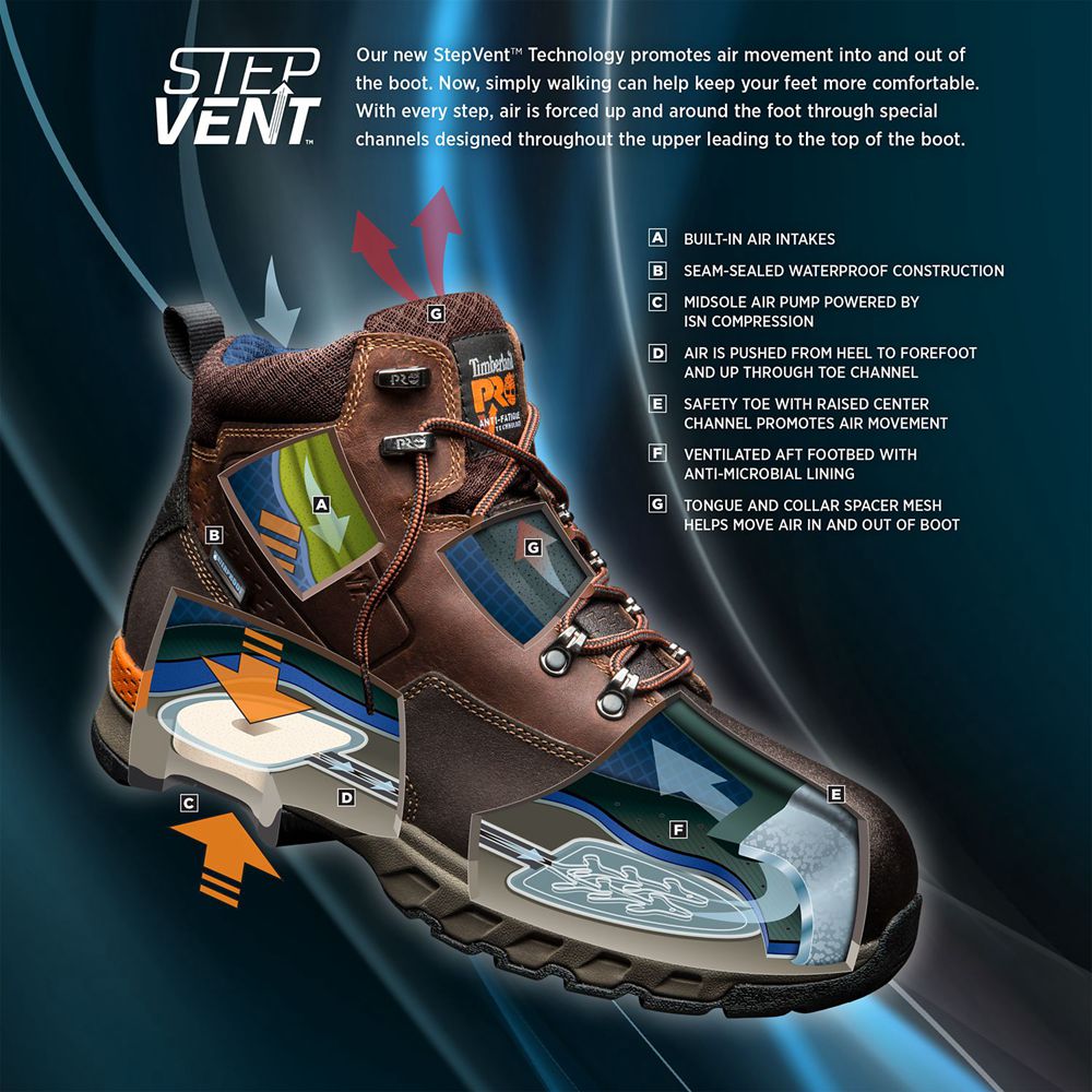 Timberland Pro Μποτακια Ανδρικα Μαυρα - Downdraft 6\" Alloy Toe - Greece 6472058-LA